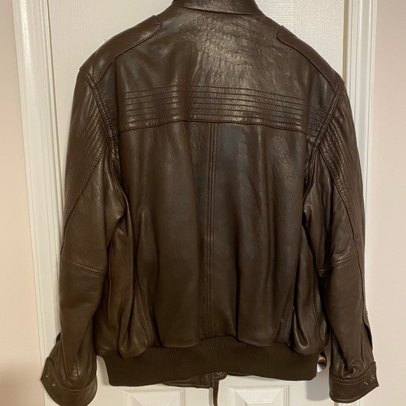 Andrew Marc NY Vintage Leather Bomber/pilot Jacket - Picture 7 of 8